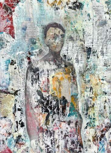 mixed media on canvas pad